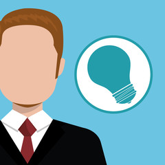 man adult envelope icon vector illustration design