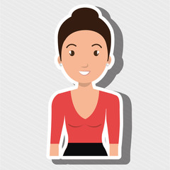 woman adult girl female vector illustration design