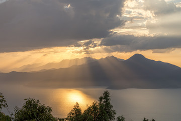 Sunset view at Hai Van’s mountain Danang District Vietnam 2016