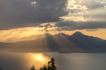 Sunset view at Hai Van’s mountain Danang District Vietnam 2016