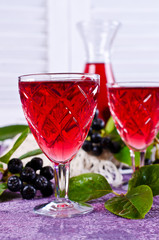 Transparent red drink