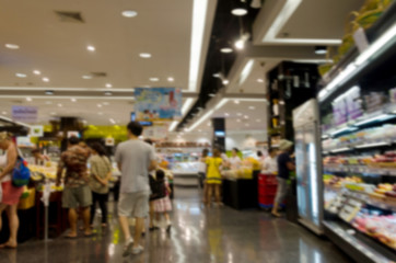 Abstract blur supermarket