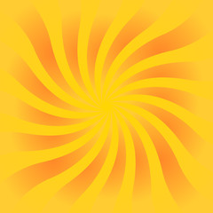 Obraz premium Yellow-orange rays poster. Popular ray star burst background television vintage. Dark-light bright abstract texture with sunburst, flare, beam. Retro art design Glow bright pattern Vector Illustration