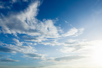 Fototapeta premium Clear clouds in blue sky