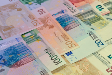 Euro money banknotes