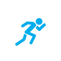 Running icon vector, solid logo illustration, pictogram isolated on white