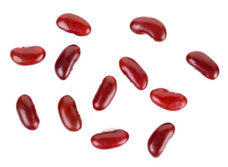 red beans isolated on the white background