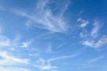 White clouds in a blue sky. Sky background
