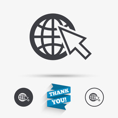 Internet sign icon. World wide web symbol.