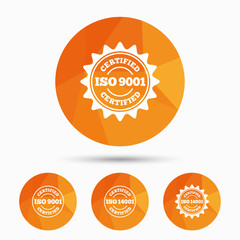ISO 9001 and 14001 certified icon. Certification