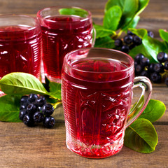 Transparent red drink