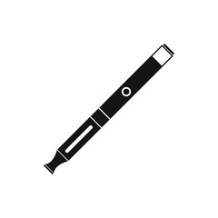 Electronic cigarette icon in simple style isolated on white background. Smoking symbol
