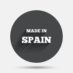 Made in Spain icon. Export production symbol.