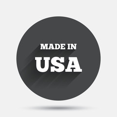 Made in the USA icon. Export production symbol.