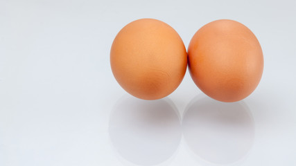Close up of an egg isolated