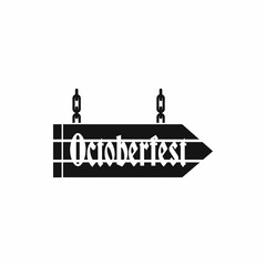 Sign octoberfest icon in simple style isolated on white background. Festival symbol