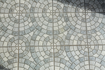 Gray Paving Slabs - Pattern of circle.