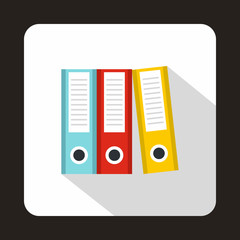 Folders icon in flat style isolated with long shadow