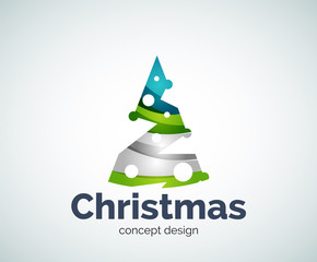 Vector Christmas tree logo template