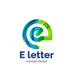 Fototapeta premium Vector letter concept logo template, abstract business icon