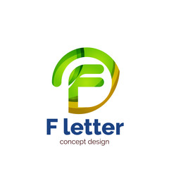 Vector letter concept logo template, abstract business icon