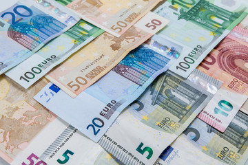 Obraz na płótnie Canvas Euro money banknotes