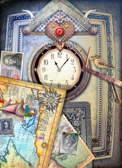 Orologio steampunk con cuore-l'immaginazione e il ricordo. © Rosario Rizzo