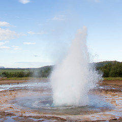 Strokkur eruption in the Geysir area, Iceland