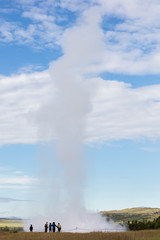 Impressive eruption of the biggest active geysir, Strokkur, with