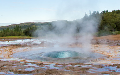 The famous Strokkur Geyser - Iceland - Close-up