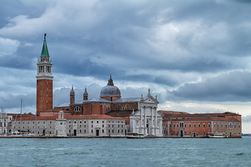 Fototapeta premium Historical architecture on Venice waterfront.