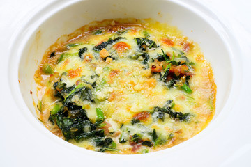 Baked spinach and cheese 
