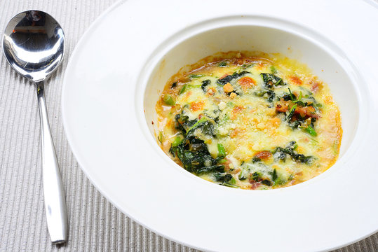 Baked spinach and cheese 
