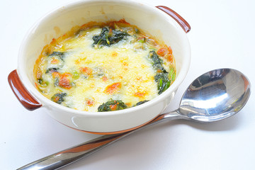 Baked spinach and cheese
