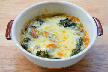 Baked spinach and cheese
