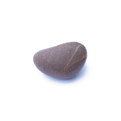 The round stone is isolated on a white background.