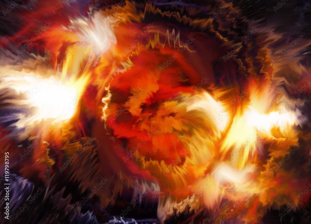 Poster color abstract background. lava structure. computer collage. earth concept.