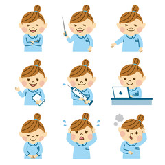 看護師の女性　いろいろ