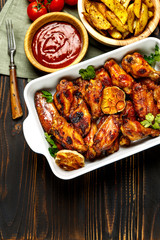 roasted chicken wings with herbs