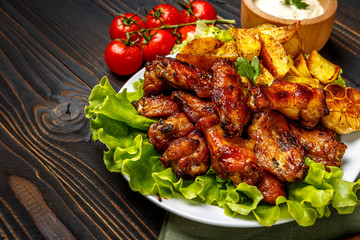 roasted chicken wings with herbs