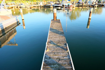 Fototapeta na wymiar Marina on Lake Cayuga
