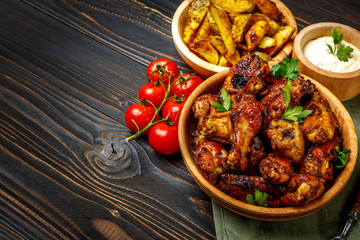 roasted chicken wings with herbs