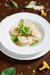 ravioli with mushrooms