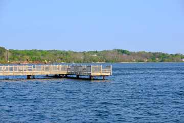 Fototapeta na wymiar Marina on Betsie Lake