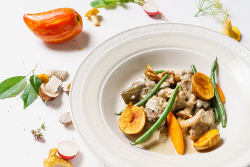 meat with mushrooms
