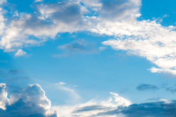 Clear clouds in blue sky