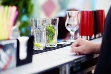 mojito cocktail at the bar