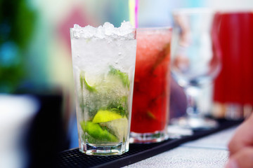 mojito cocktail at the bar