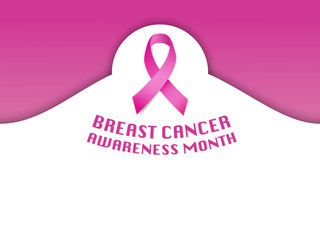 National breast cancer awareness month background. pink ribbon symbolic. Vector illustration
