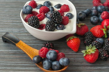 yogurt with forest berries